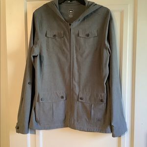 Gray REI very lightweight woman’s jacket
